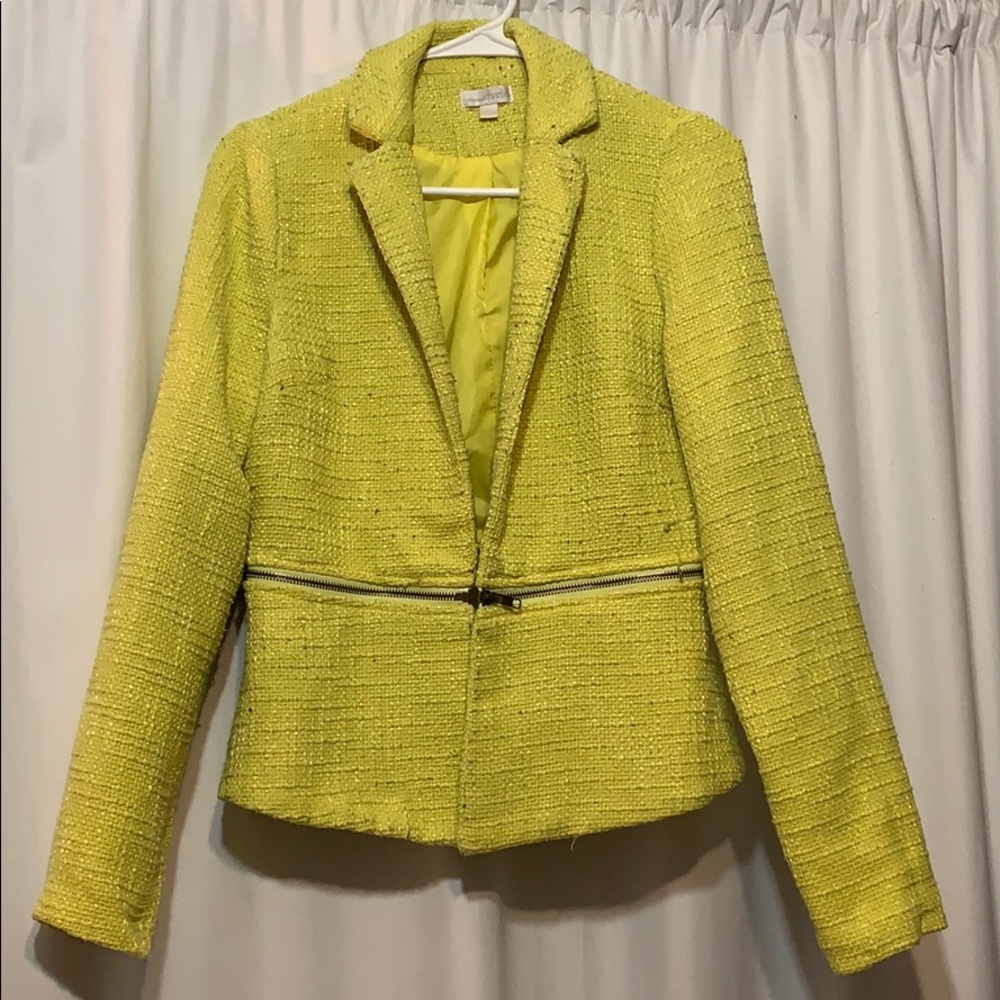 Charming Charlie Neon yellow blazer